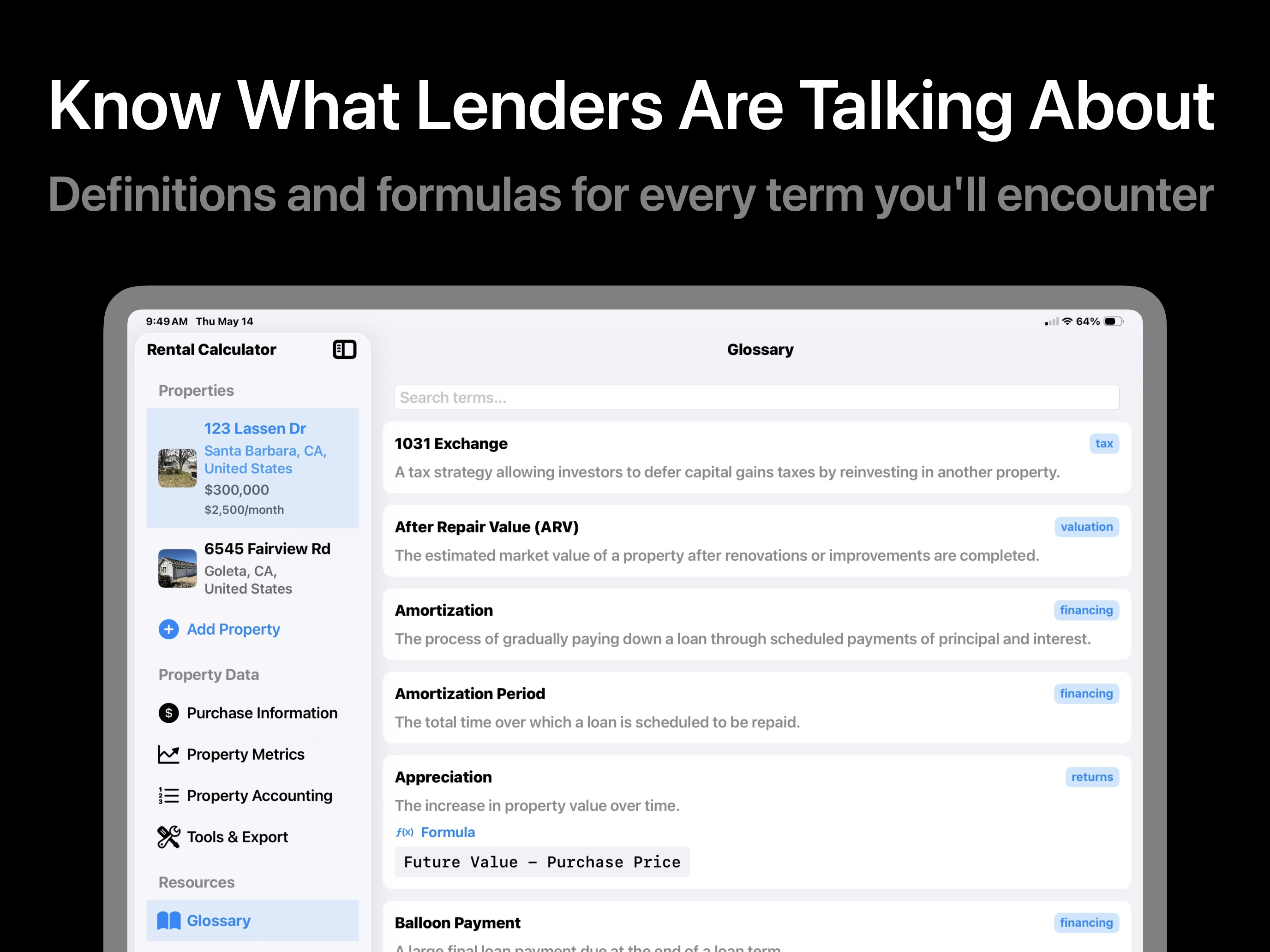 Investor Lenders – iPad