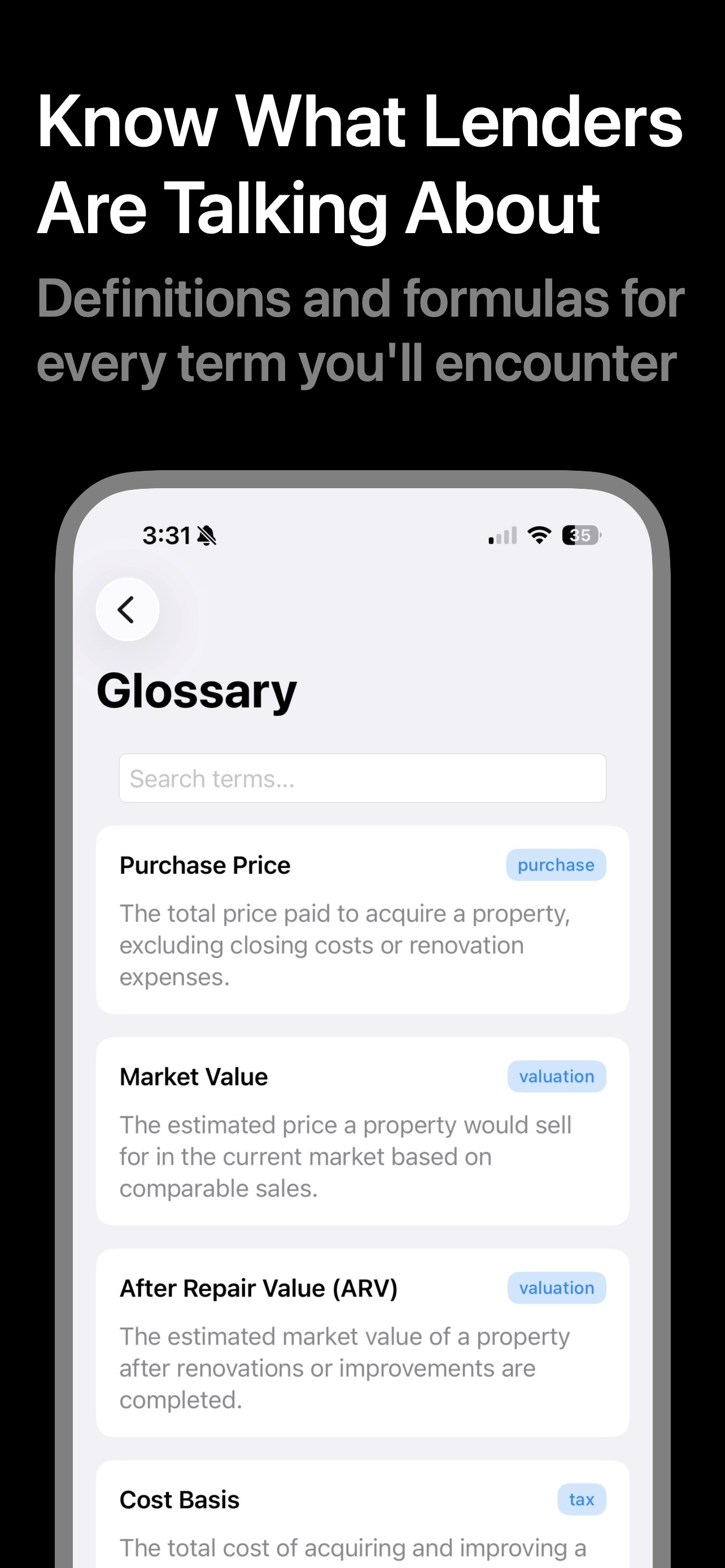 Lender Directory – iPhone